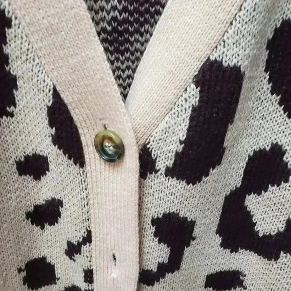 Wild Honey Animal Print Button Front Cardigan - Picture 2 of 5